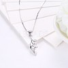 Trendy 925 Sterling Silver Pendant Necklaces NJEW-BB22405-4