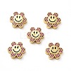 Rack Plating Brass Cubic Zirconia Beads KK-M232-01G-D-1
