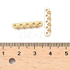 Brass Micro Pave Clear Cubic Zirconia Spacer Bars KK-Z139-11G-03-3