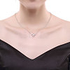 925 Sterling Silver Cubic Zirconia Pendant Necklaces NJEW-BB18710-7