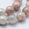 Electroplated Natural Imitation Sunstone Gemstone Beads Strands G-G749-06B-8mm-3