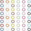 360Pcs 12 Colors Baking Paint Iron Open Jump Rings IFIN-SC0001-89-5