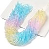 Transparent Painted Glass Beads Strands DGLA-A034-T4mm-A21-1