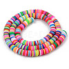 Handmade Polymer Clay Beads Strands CLAY-R089-6mm-100-2
