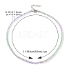 Bling Glass Round Beaded Necklace for Women NJEW-PH01490-04-3