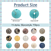 750Pcs 15 Styles Mixed  Gemstone Baeds G-NB0005-42D-2