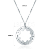 Hollow Gear Inlaid Morganite Pendant Necklace LL3879-1