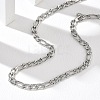 6MM 304 Stainless Steel Figaro Chain Necklaces NJEW-G203-02P-1
