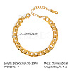 7.1MM 304 Stainless Steel Cuban Link Chain Bracelets UM6262-5-1