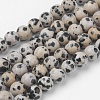 Natural Dalmatian Jasper Bead Strands G-G735-68-6mm-1