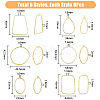 48Pcs 6 Styles Alloy Open Back Bezel Pendants FIND-DC0002-07-2