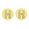 Brass Micro Pave Clear Cubic Zirconia Beads KK-T030-LA843-HX3-1