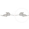 Brass Micro Pave Clear Cubic Zirconia Fishtail Head Pins BAPE-PW0002-10A-P-1