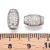 925 Sterling Silver Micro Pave Clear Cubic Zirconia European Clasps STER-T007-143P-3