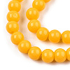 Opaque Solid Color Glass Beads Strands GLAA-T032-P4mm-08-2