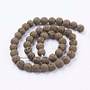 PVD Vacuum Plating Electroplated Natural Lava Rock Bead Strands G-E432-8mm-05-2
