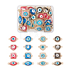 32Pcs 16 Styles Evil Eye Zinc Alloy Epoxy Resin Connector Charms ENAM-TA0001-33-29