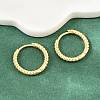 Brass Huggie Hoop Earrings KK-CBA8324-18A-G-3