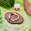 10Pcs Transparent Handmade Bumpy Lampwork Beads LAMP-TADJ0001-48E-6