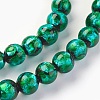 Handmade Silver Foil Glass Lampwork Beads LAMP-P051-G09-6mm-2