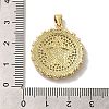 Rack Plating Brass Micro Pave Cubic Zirconia Pendants X-KK-D088-03G-4