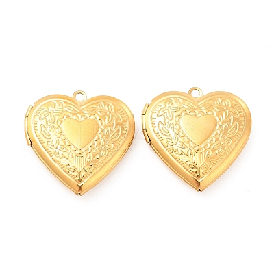 Ion Plating(IP) 304 Stainless Steel Locket Pendants STAS-G146-20G-1