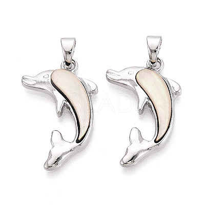 Alloy and Dyed Natural Paua Shell Pendants PALLOY-T093-07A-1