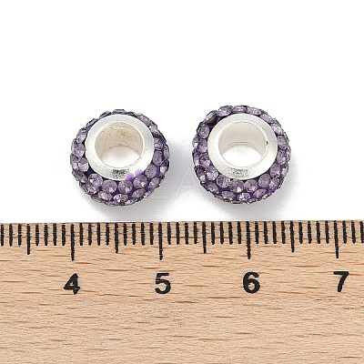 Alloy Rhinestone Clay Pave Beads ALRI-D300-03S-02-1