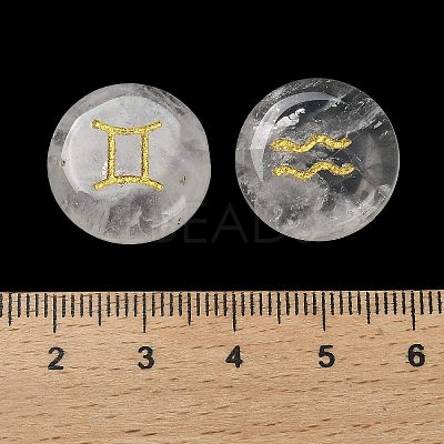 12 Constellation Natural Quartz Crystal Cabochons Set G-Q190-03C-1