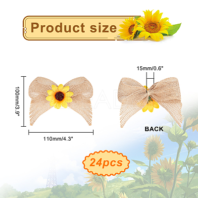 Linen Bowknot Ornament Accessories DIY-WH0430-069-1