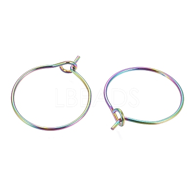 Ion Plating(IP) 316L Surgical Stainless Steel Hoop Earring Findings STAS-G130-03M-16MM-1