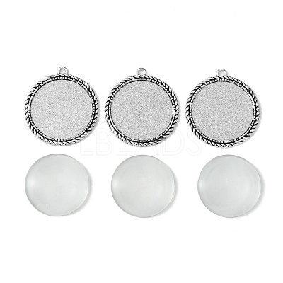 DIY Blank Tibetan Style Alloy Pendants Making Kit DIY-FS0005-80E-1