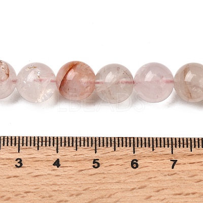 Natural Hematoid Quartz Round Beads Strands G-N0078-10mm-06-01-1