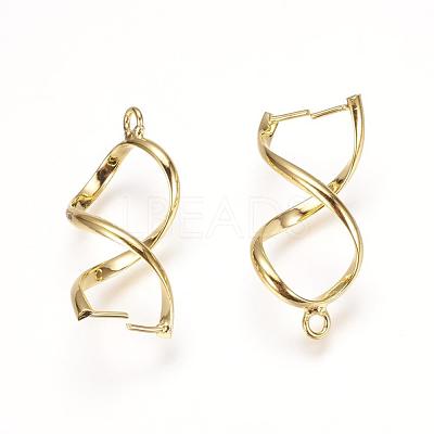 Rack Plating Brass Ice Pick Pinch Bails X-KK-K169-010G-1