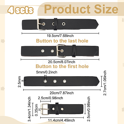 PU Imitation Leather Buckles BUTT-WH0027-46P-02-1