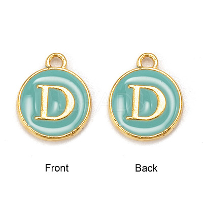 Initial Letter A~Z Alphabet Enamel Charms ENAM-Q437-01-1