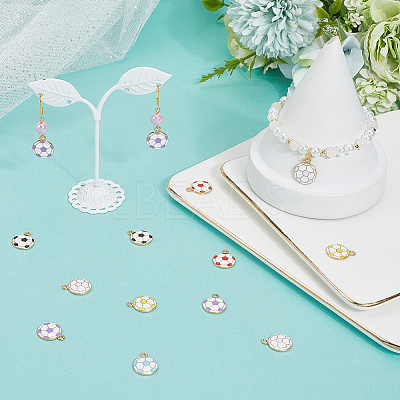 56Pcs 7 Colors Alloy Enamel Pendants FIND-SC0016-11-1