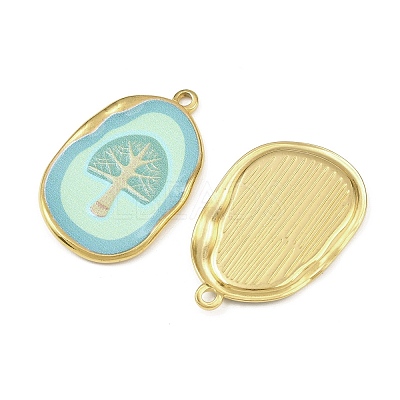 Printed 304 Stainless Steel Pendants STAS-C158-14G-04-1