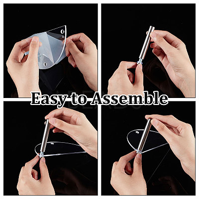 3-Tier Acrylic Semicircle Dessert Display Risers ODIS-WH0329-45-1