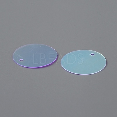 Iridescent PVC Paillette/Sequins Pendants PVC-WH0006-01C-1
