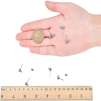 304 Stainless Steel Stud Earring Findings STAS-PH0018-68P-1