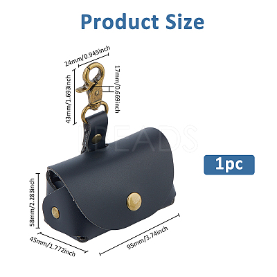 PU Leather Ring Storage Gift Cases with Iron Rings & Clasps AJEW-WH0348-484B-1