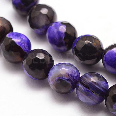 Natural Fire Crackle Agate Bead Strands G-K166-06F-8mm-01-1