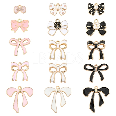 50Pcs 5 Styles Alloy Enamel Charms ENAM-YW0005-82-1