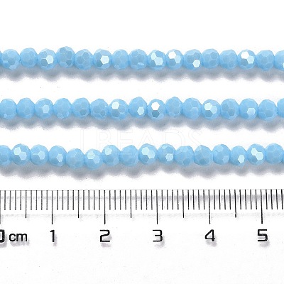 Electroplate Opaque Glass Beads Strands EGLA-A035-P4mm-A08-1