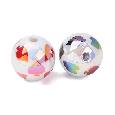 UV Plating Opaque Acrylic Beads AC-CBA61A5-01-1