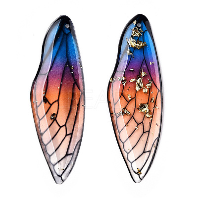 Transparent Epoxy Resin Big Pendants RESI-T046-01F-1