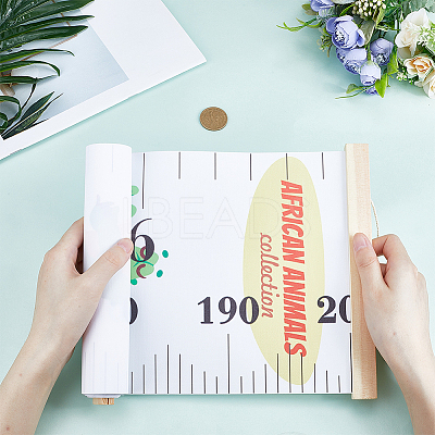 Aniaml Pattern Removable Height Chart for Kids AJEW-WH0165-70B-1