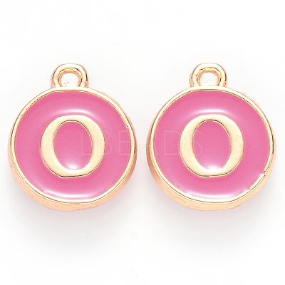 Golden Plated Alloy Enamel Charms X-ENAM-S118-08O-1