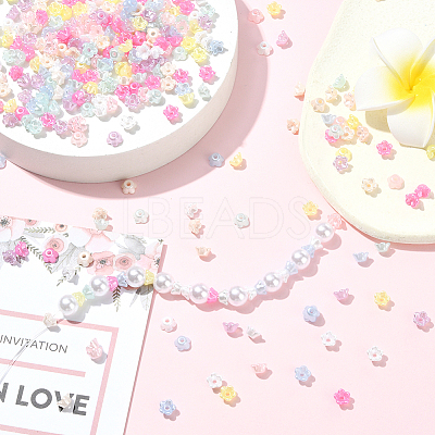 2400Pcs 8 Colors Opaque Acrylic Beads FIND-SP0001-18-1